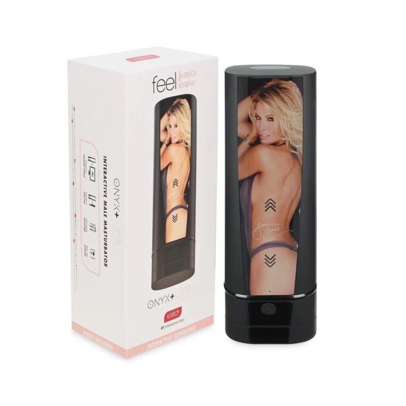 Мастурбатор Kiiroo Onyx+ Jessica Drake, 10 стискаючих кілець, не треба рухати, теледільдоніка