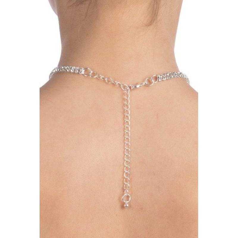 Кольє зі стразами Bijoux Pour Toi - Audrey Silver