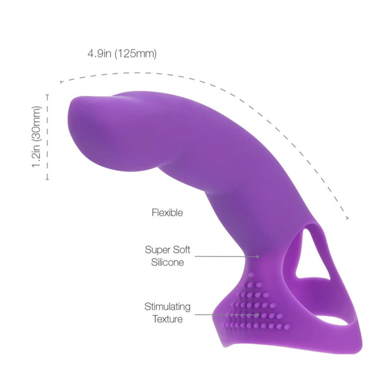 Насадка на палець PowerBullet Simple&True Extra Touch Finger Dong Purple