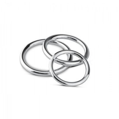 Набір металевих ерекційних кілець Sinner Gear Unbendable - Cock / Ball Ring & Glans Ring Set