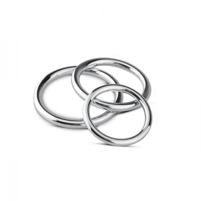 Набір металевих ерекційних кілець Sinner Gear Unbendable - Cock / Ball Ring & Glans Ring Set