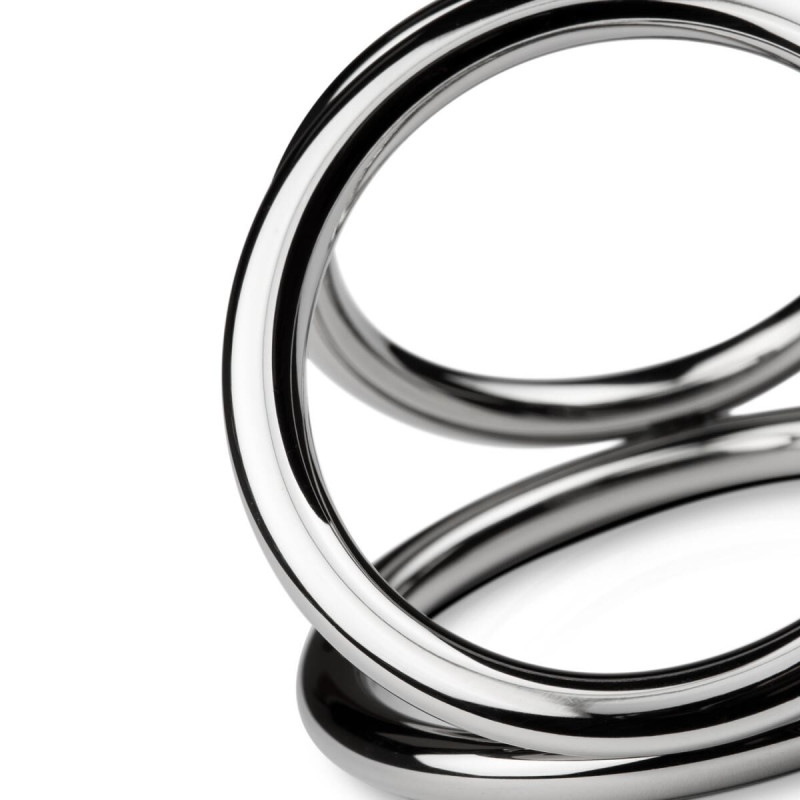 Потрійне ерекційне кільце Sinner Gear Unbendable - Triad Chamber Metal Cock and Ball Ring - Large