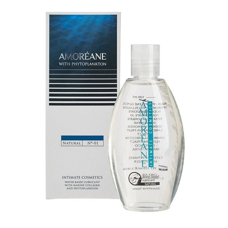 Лубрикант на водній основі з екстрактом фітопланктону Amoreane Natural (100 мл), морський колаген