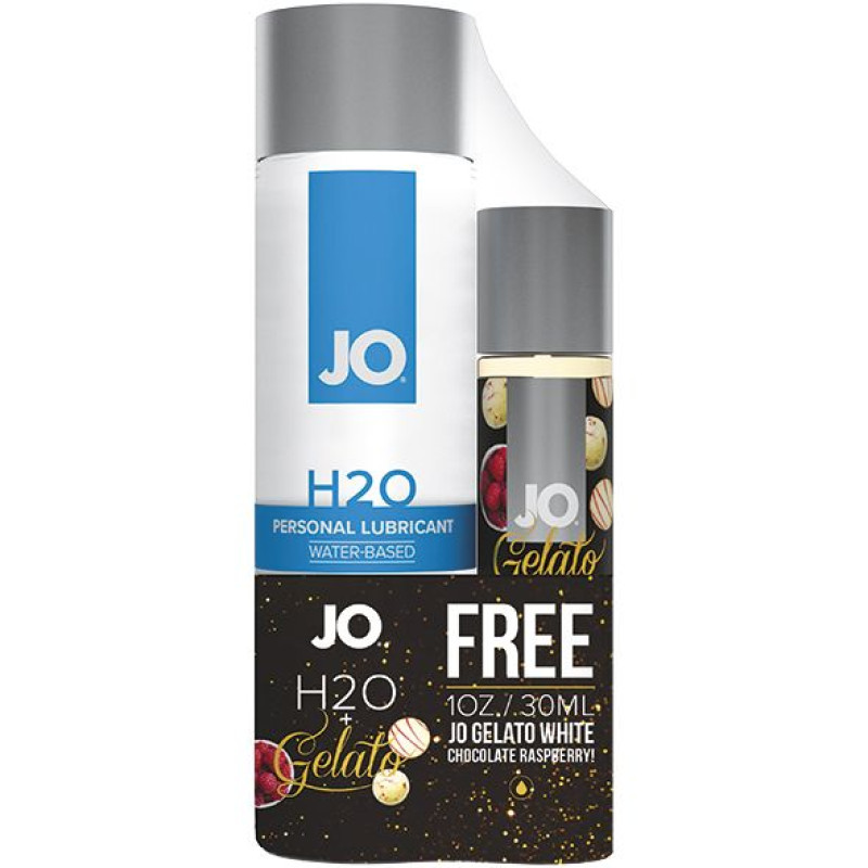 Набір лубрикантів JO H2O - Original (120 мл) + Gelato - White Шоколад Raspberry (30 мл)