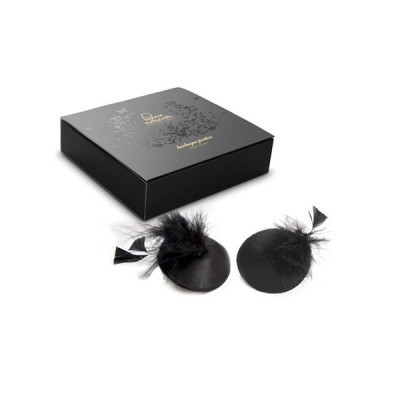Пестіс - стікіні Bijoux Indiscrets Burlesque pasties FEATHER, з пір'ям
