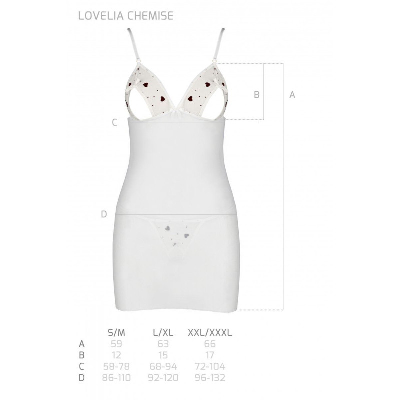 Еротична сорочка LOVELIA CHEMISE white S/M - Passion