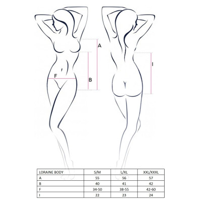 Еротичне боді LORAINE BODY red S/M - Passion Exclusive