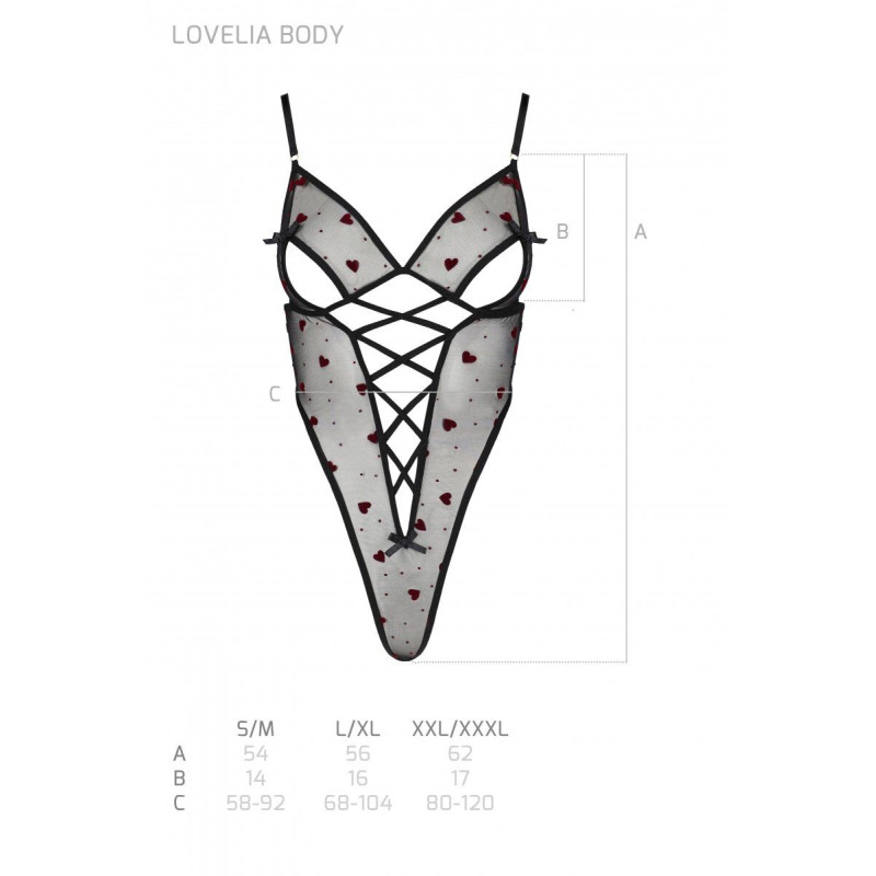 Еротичне боді LOVELIA BODY black L/XL - Passion