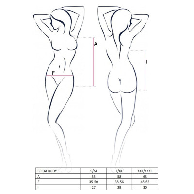 Еротичне боді BRIDA BODY black S/M - Passion Exclusive