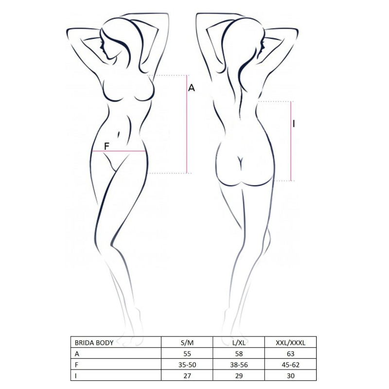 Еротичне боді BRIDA BODY black S/M - Passion Exclusive