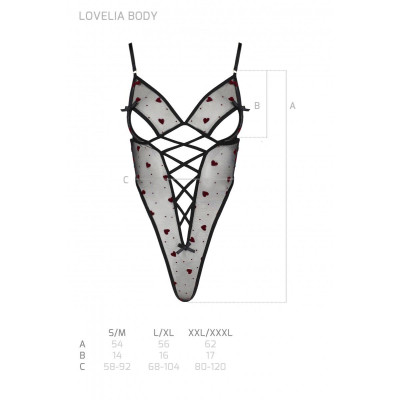 Еротичне боді LOVELIA BODY black S/M - Passion