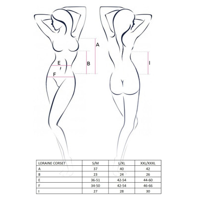 Корсет з пажами LORAINE CORSET red XXL/XXXL - Passion Exclusive, трусики