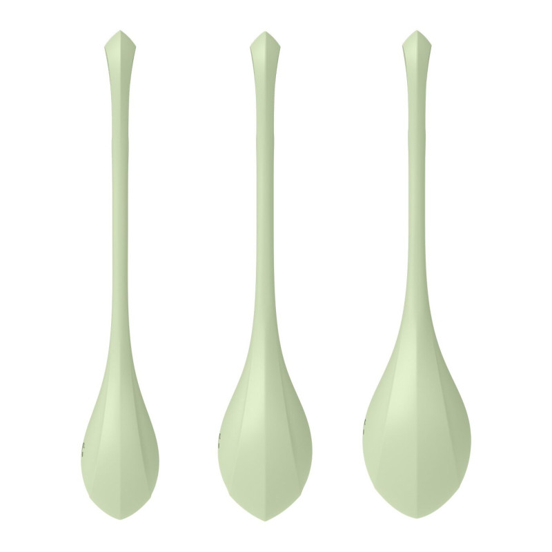 Набір йони бусин Satisfyer Yoni Power 2 Light Green, діаметр 2-2,5-3см, вага 22-44-73гр