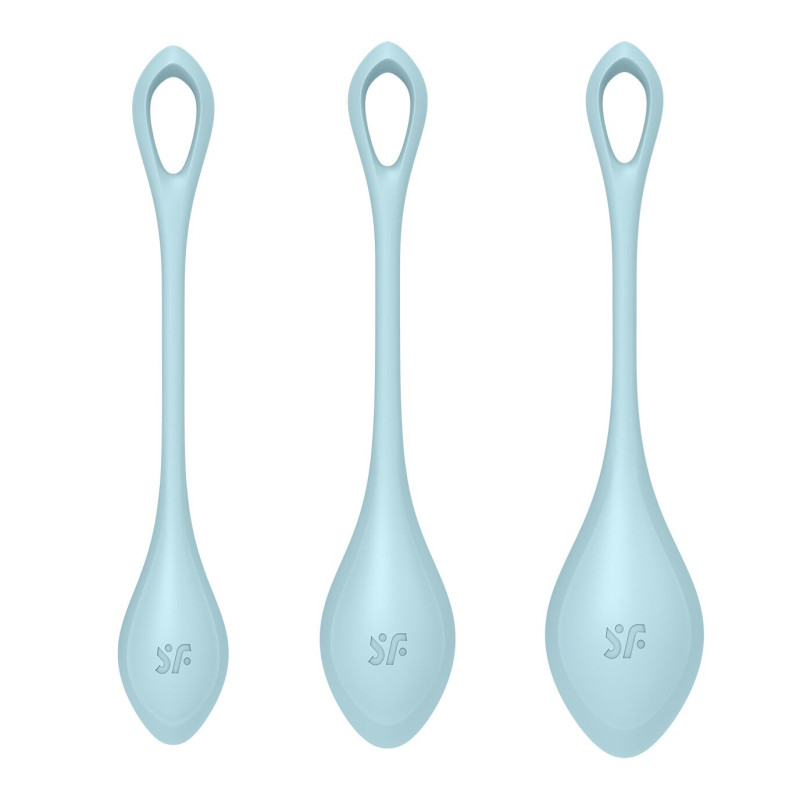 Набір йони бусин Satisfyer Yoni Power 2 Light Blue, діаметр 2-2,5-3см, вага 22-44-73гр