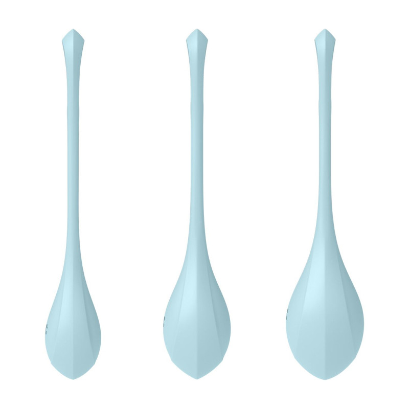 Набір йони бусин Satisfyer Yoni Power 2 Light Blue, діаметр 2-2,5-3см, вага 22-44-73гр