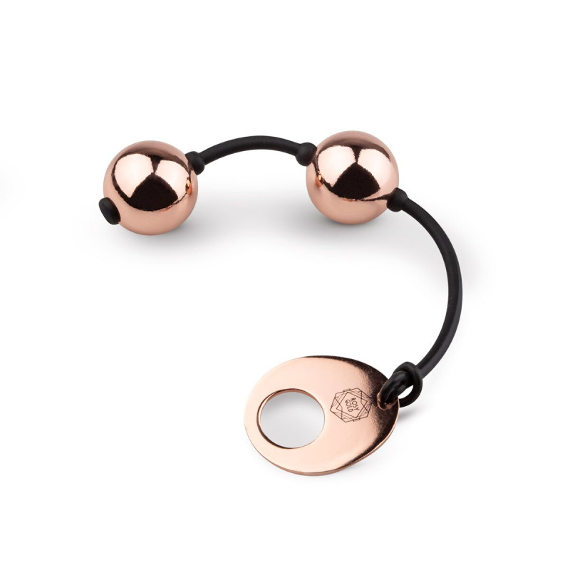 Металеві вагінальні кульки Rosy Gold - Nouveau Kegel Balls, вага 376гр, діаметр 2,8см