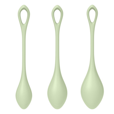 Набір йони бусин Satisfyer Yoni Power 2 Light Green, діаметр 2-2,5-3см, вага 22-44-73гр