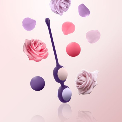 Набір вагінальних кульок Rianne S: Pussy Playballs Coral, вага 15г, 25г, 35г, 55г, монолітні