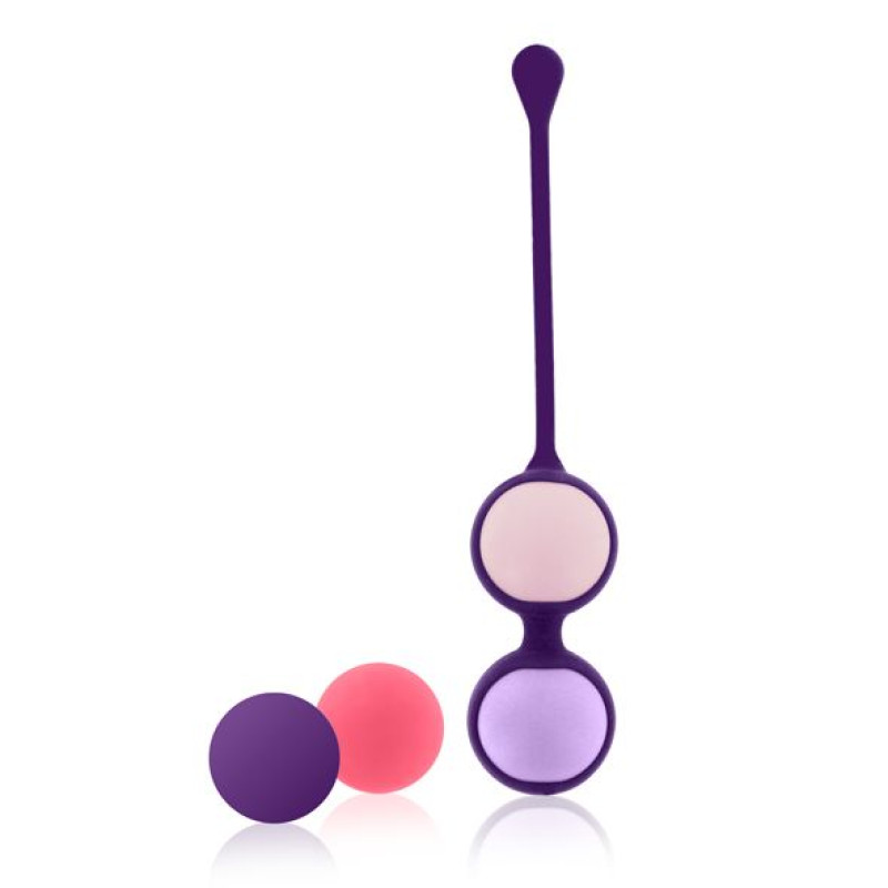 Набір вагінальних кульок Rianne S: Pussy Playballs Coral, вага 15г, 25г, 35г, 55г, монолітні