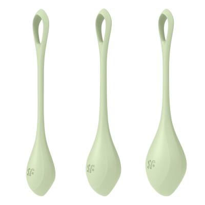 Набір йони бусин Satisfyer Yoni Power 2 Light Green, діаметр 2-2,5-3см, вага 22-44-73гр