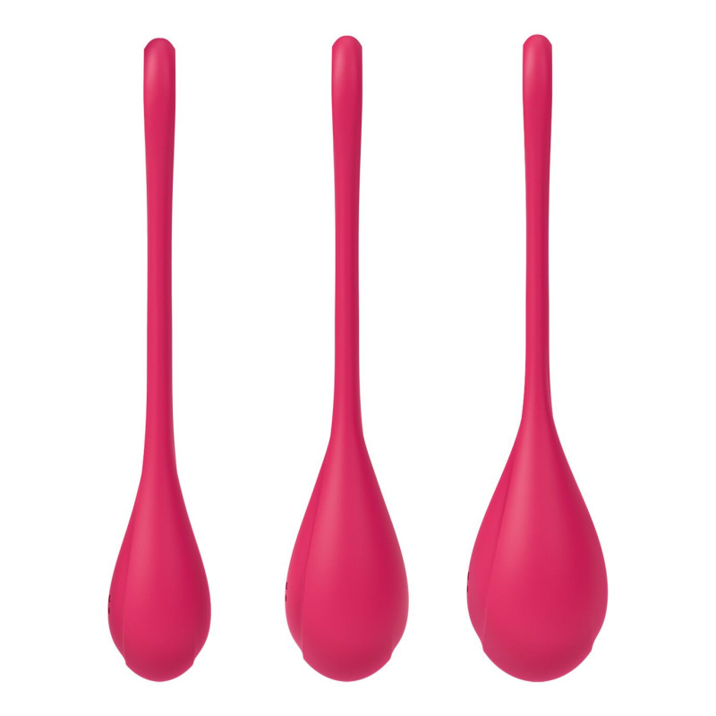 Набір йони бусин Satisfyer Yoni Power 1 Red, діаметр 2-2,5-3см, вага 22-46-74гр