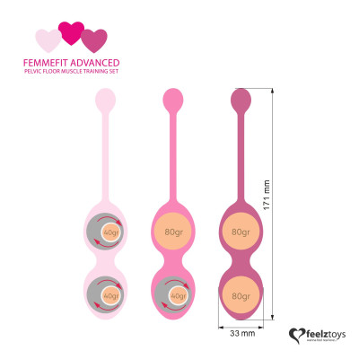 Набір вагінальных шариков для продвинутых FeelzToys - FemmeFit Advanced Pelvic Muscle Training Set
