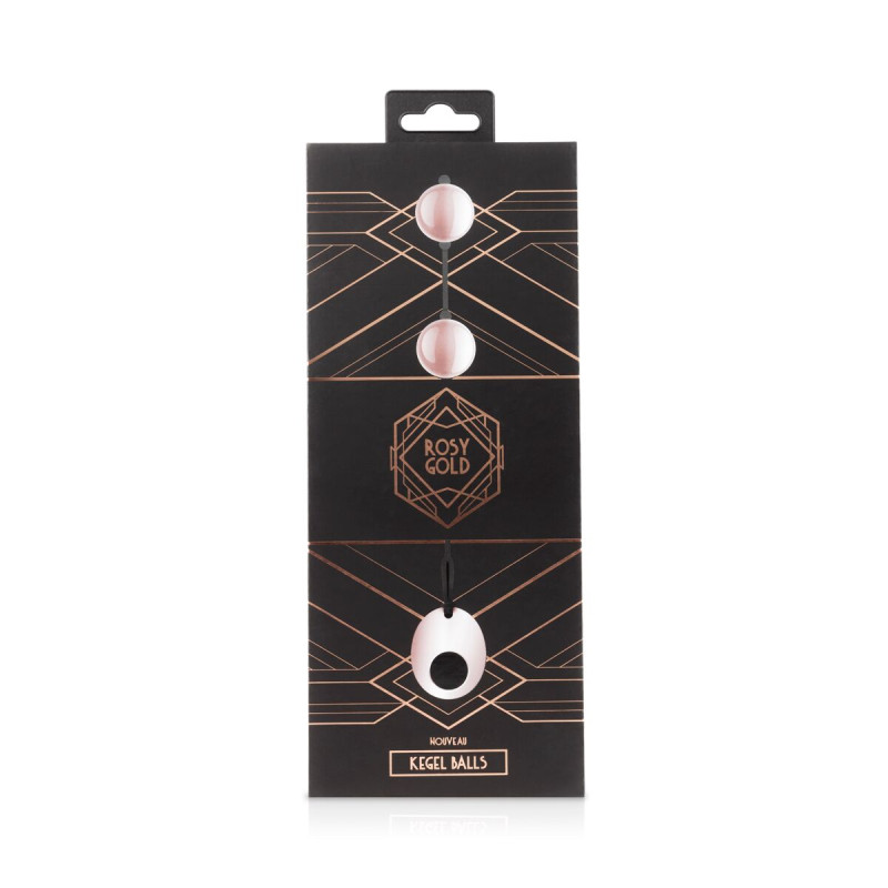 Металеві вагінальні кульки Rosy Gold - Nouveau Kegel Balls, вага 376гр, діаметр 2,8см