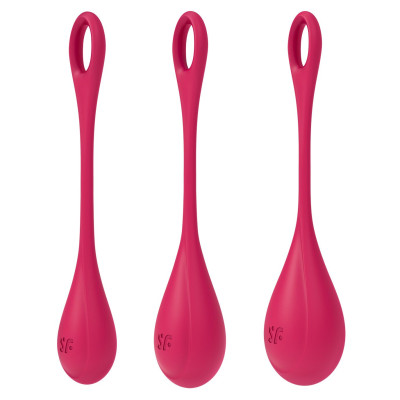Набір йони бусин Satisfyer Yoni Power 1 Red, діаметр 2-2,5-3см, вага 22-46-74гр