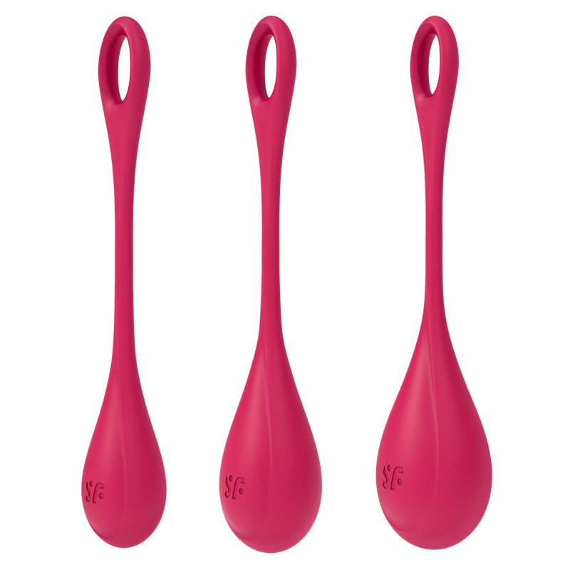 Набір йони бусин Satisfyer Yoni Power 1 Red, діаметр 2-2,5-3см, вага 22-46-74гр