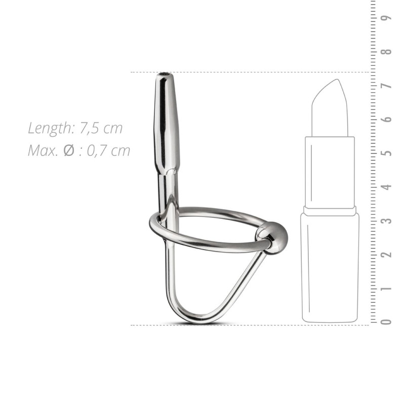 Уретральний стимулятор Sinner Gear Unbendable - Sperm Stopper Hollow Ring, 2 кільця (2,5 см і 3 см)