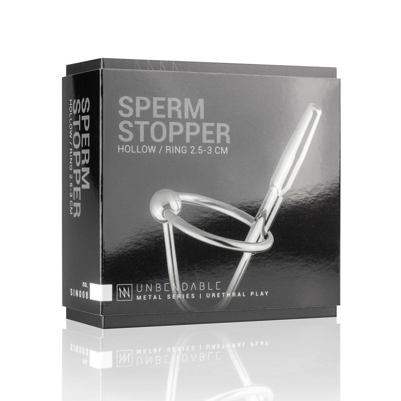 Уретральний стимулятор Sinner Gear Unbendable - Sperm Stopper Hollow Ring, 2 кільця (2,5 см і 3 см)
