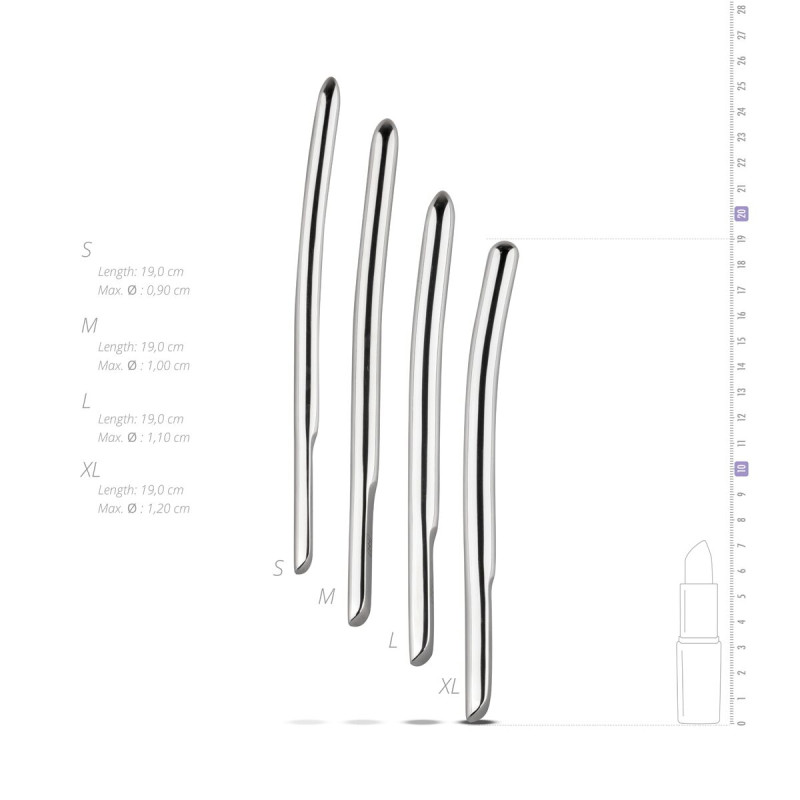 Набір уретральних стимуляторів Sinner Gear Unbendable - Single Ended 4 шт, діаметри 9,10,11,12 мм
