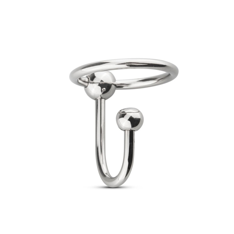 Уретральная вставка з кільцем Sinner Gear Unbendable - Sperm Stopper Solid, діаметр кольца 2,6см