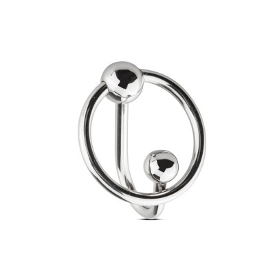 Уретральная вставка з кільцем Sinner Gear Unbendable - Sperm Stopper Solid, діаметр кольца 2,6см