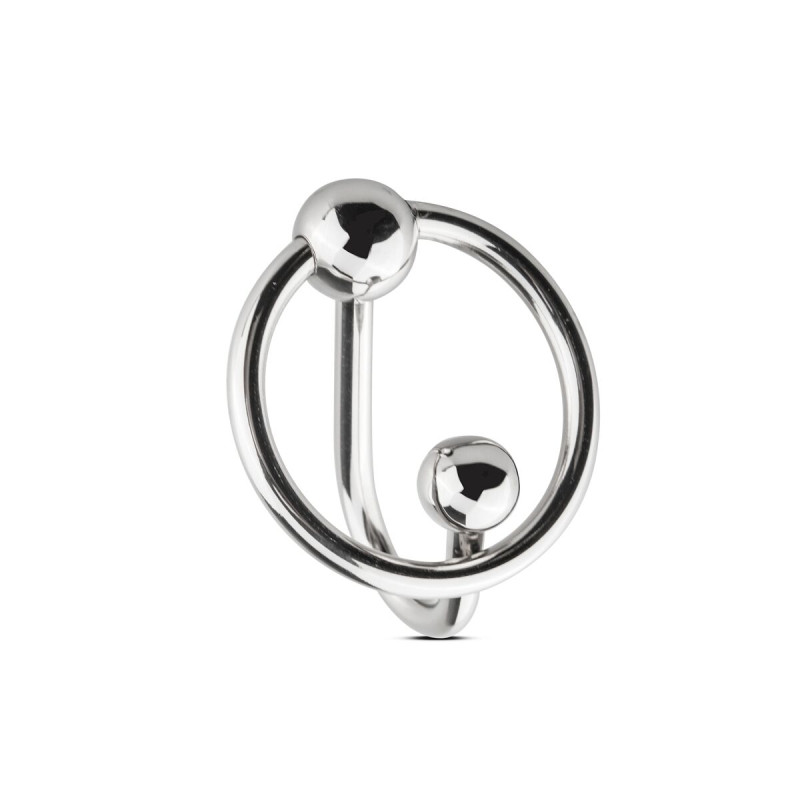Уретральная вставка з кільцем Sinner Gear Unbendable - Sperm Stopper Solid, діаметр кольца 2,6см