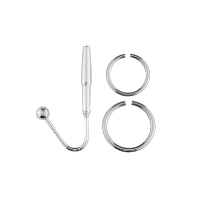 Уретральний стимулятор Sinner Gear Unbendable - Sperm Stopper Hollow Ring, 2 кільця (2,5 см і 3 см)
