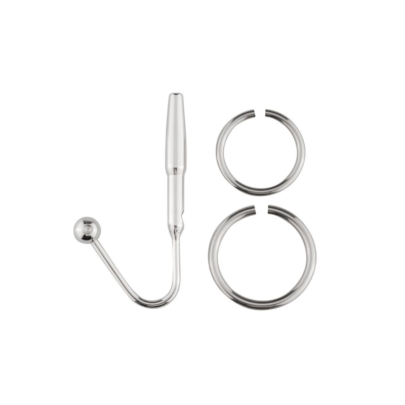 Уретральний стимулятор Sinner Gear Unbendable - Sperm Stopper Hollow Ring, 2 кільця (2,5 см і 3 см)