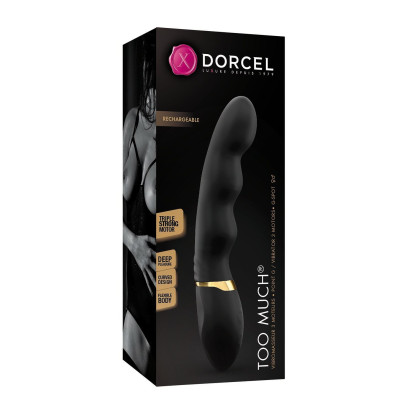 Вібратор ультрастимулюючий Dorcel Too Much Rechargeable Black, гнучкий і потужний, 3 вібромотора