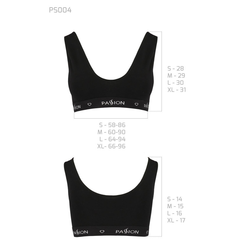 Спортивний топ з широкою резинкою Passion PS004 TOP black, size XL