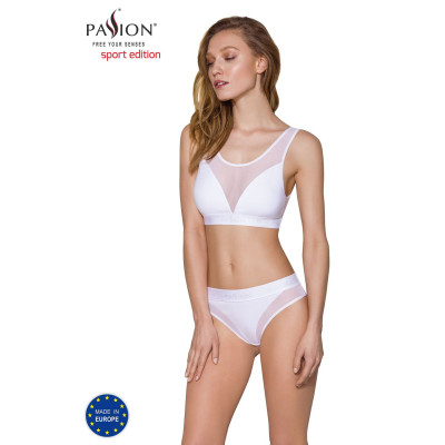 Топ з прозорою вставкою Passion PS002 TOP White, size XL