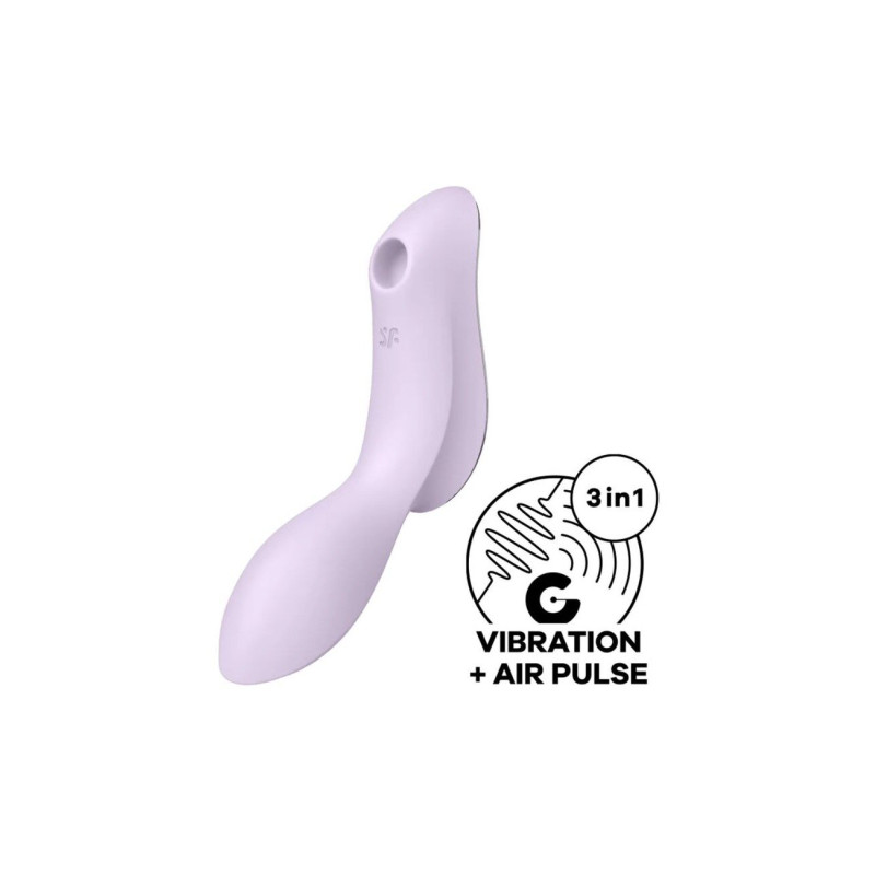 Вакуумний кліторальний стимулятор із вібрацією Satisfyer Curvy Trinity 2 Violet (м'ята упаковка)