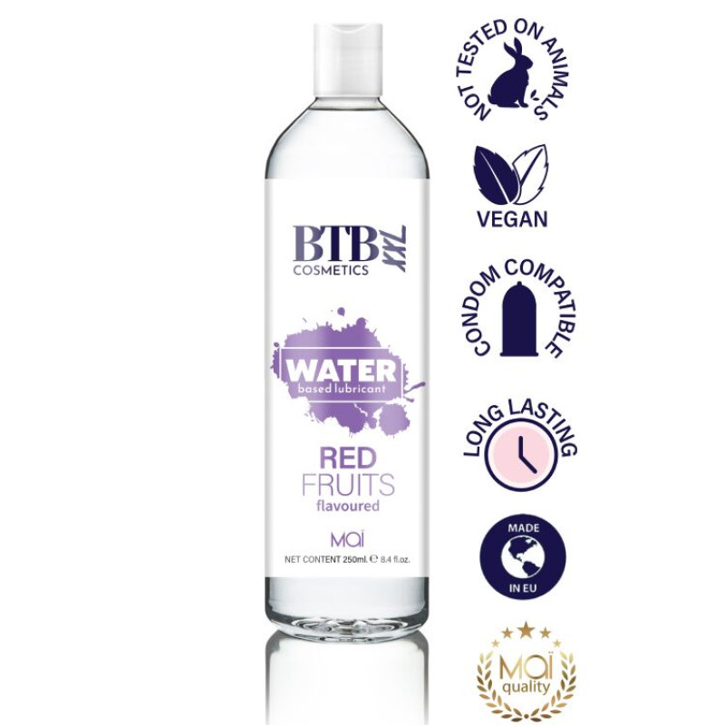 Лубрикант на водній основі BTB FLAVORED RED FRUITS з ароматом червоних фруктів (250 мл)