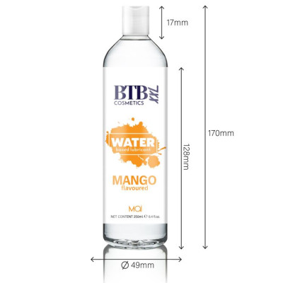 Лубрикант на водній основі BTB FLAVORED MANGO з ароматом манго (250 мл)