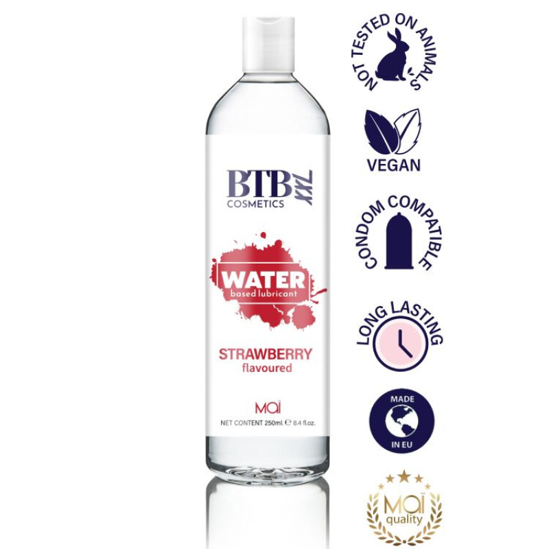 Лубрикант на водній основі BTB FLAVORED STRAWBERRY з ароматом полуниці (250 мл)