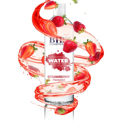 Лубрикант на водній основі BTB FLAVORED STRAWBERRY з ароматом полуниці (250 мл)