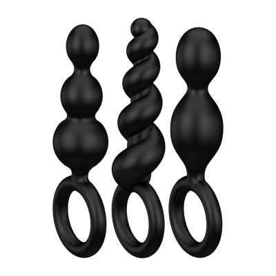 Набір анальних іграшок Satisfyer Plugs колір: чорний Satisfyer