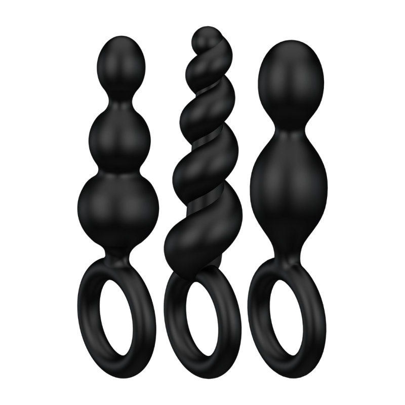Набір анальних іграшок Satisfyer Plugs колір: чорний Satisfyer