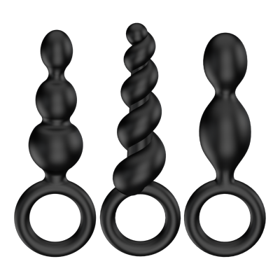 Набір анальних іграшок Satisfyer Plugs колір: чорний Satisfyer 