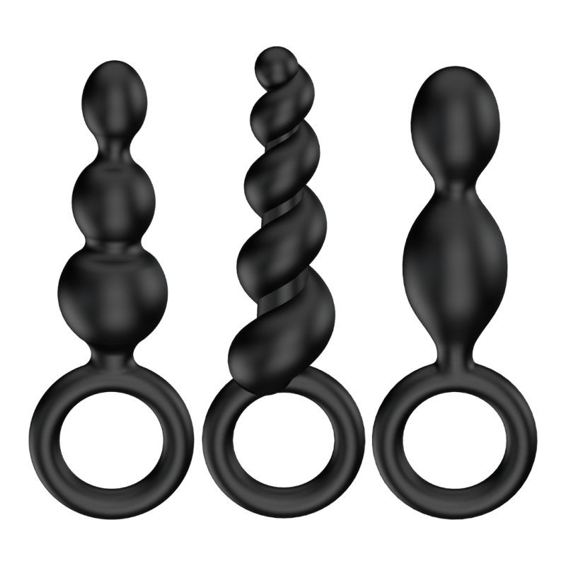 Набір анальних іграшок Satisfyer Plugs колір: чорний Satisfyer