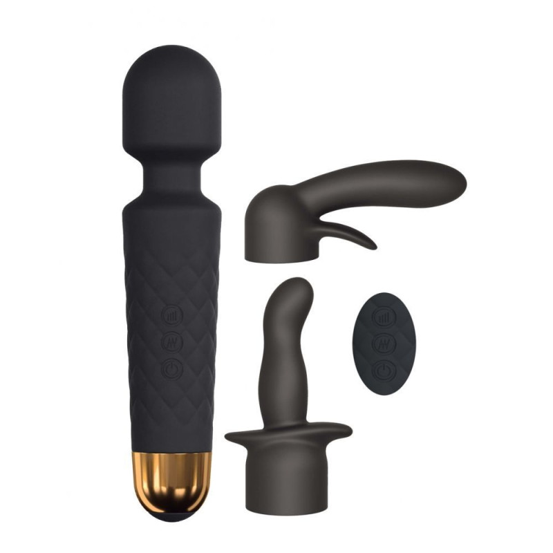 Мінівібромасажер Dorcel Kit Wanderful з насадками (анальна та вагінальна), водонепрникний (м'ята упаковка)